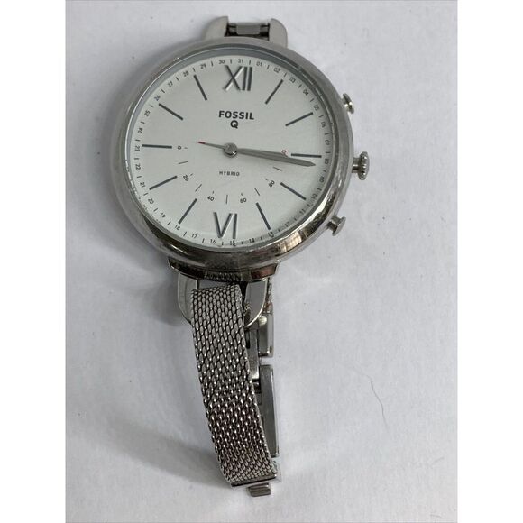 Fosssil FTW5026 Women Silver Stainless Steel Analog Dial Hybrid Smartwatch XX701 - Picture 7 of 10